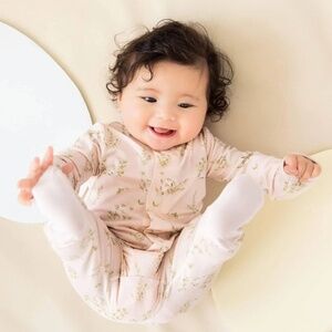 Pink hoppily ever after modal magnetic parent favorite footie (0-3M)